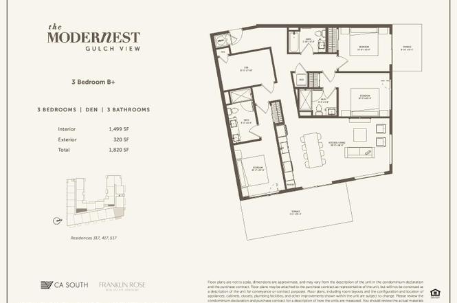 3 Bedroom Den Plan, Nashville, TN