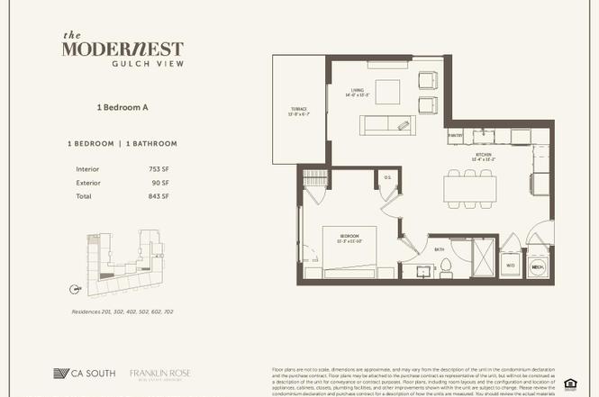 1 Bedroom Plan, Nashville, TN