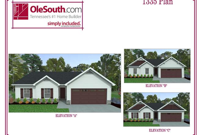 1335 Elevation ABC Plan, Murfreesboro, TN