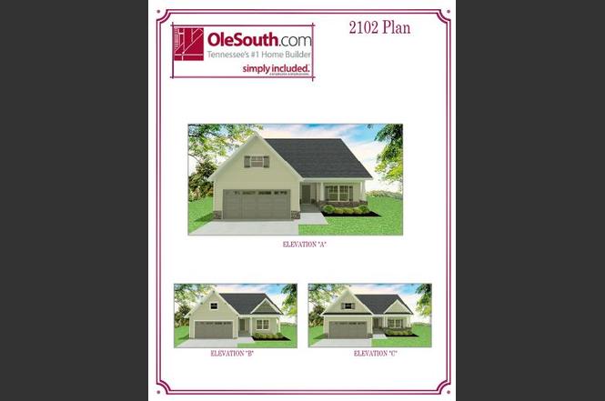 2102 Elevation ABC Plan, Murfreesboro, TN