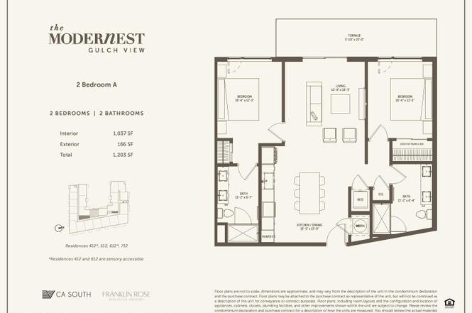 2 Bedroom Plan, Nashville, TN