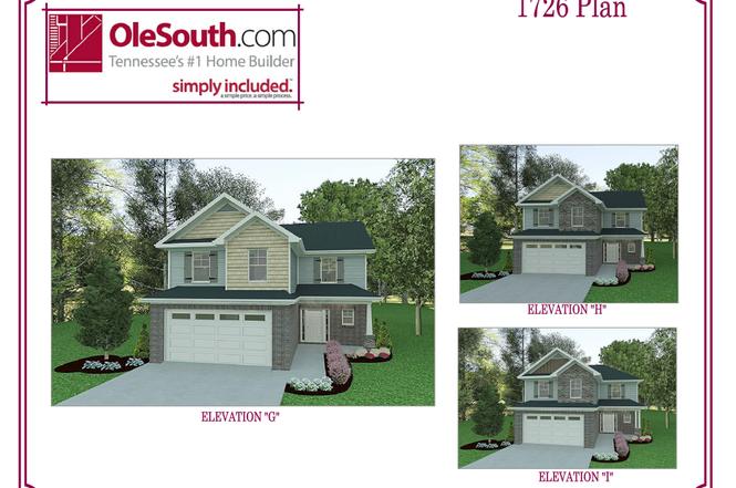 1726 Elevation GHI Plan, Spring Hill, TN