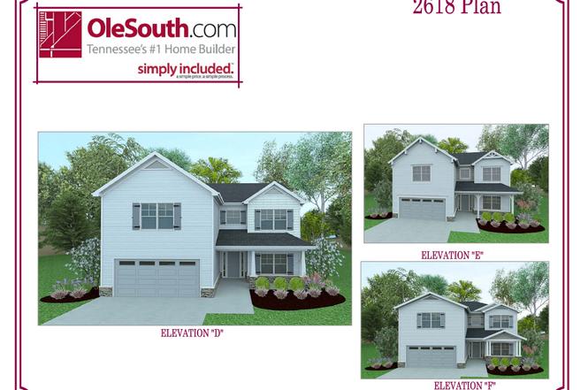 2618 Elevation DEF Plan, Murfreesboro, TN