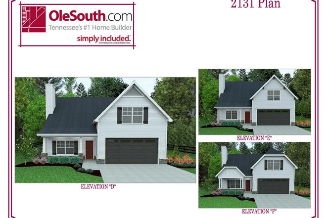 2131 Elevation DEF Plan, Murfreesboro, TN