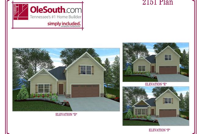 2151 Elevation DEF Plan, Murfreesboro, TN