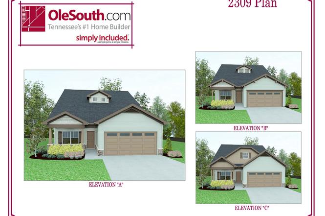 2309 Elevation ABC Plan, Murfreesboro, TN