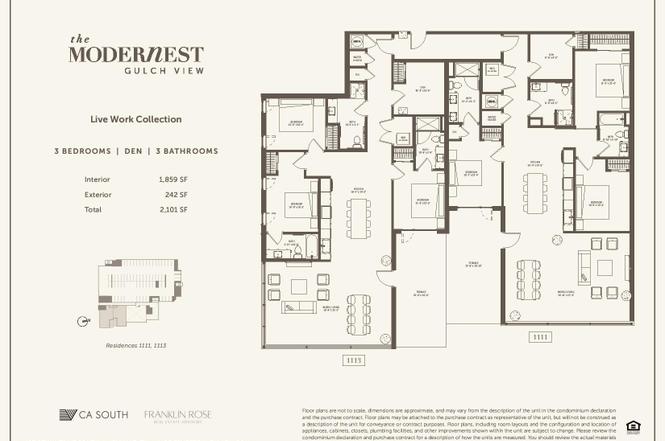 Live Work Collection 3 Bedroom Den Plan, Nashville, TN